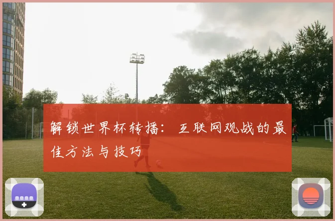 解锁世界杯转播：互联网观战的最佳方法与技巧